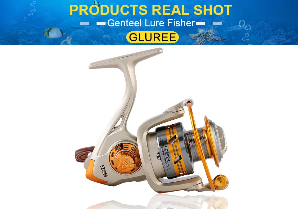 GLUREE Fishing Spinning Reel Carp Fishing Reel 12BB 5.21 Metal Line Cup LeftRight Handle FreshSaltwater Wheel EZ1000~EZ6000 (20)