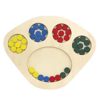 

Kids Color Matching Toy Wooden Classification Board Round Disks Color Matching Educational Kids Toy Color resolution toy gifts