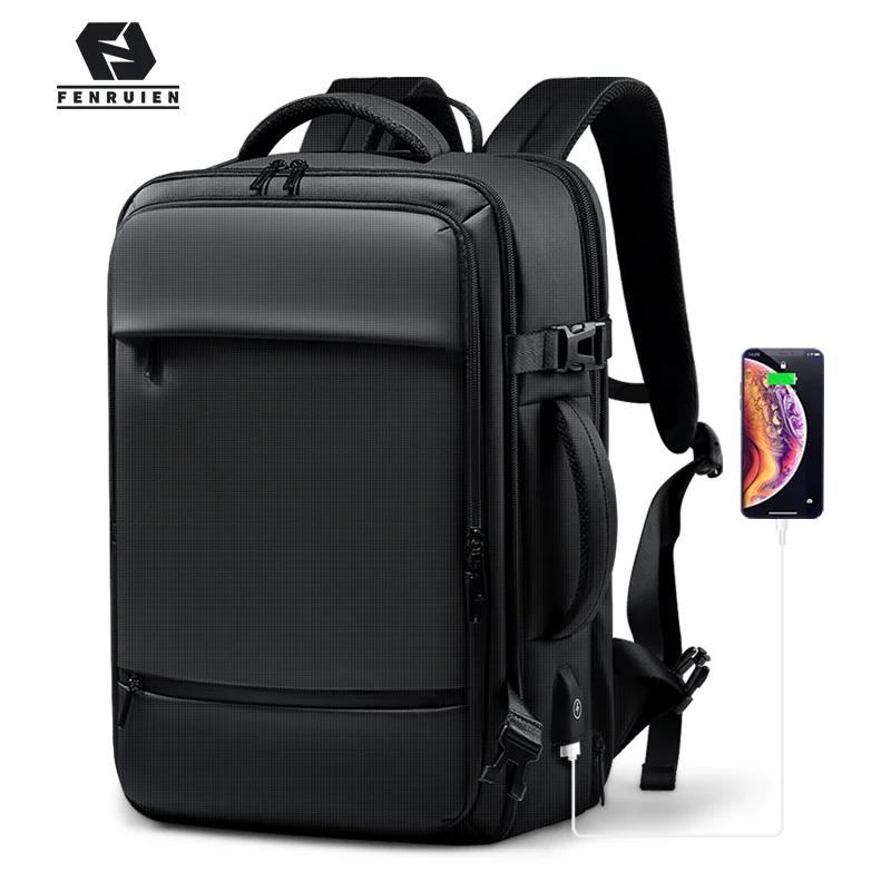 Laptop Backpacks Expandable Waterproof-Bag Usb-Charging Travel Large-Capacity Fenruien