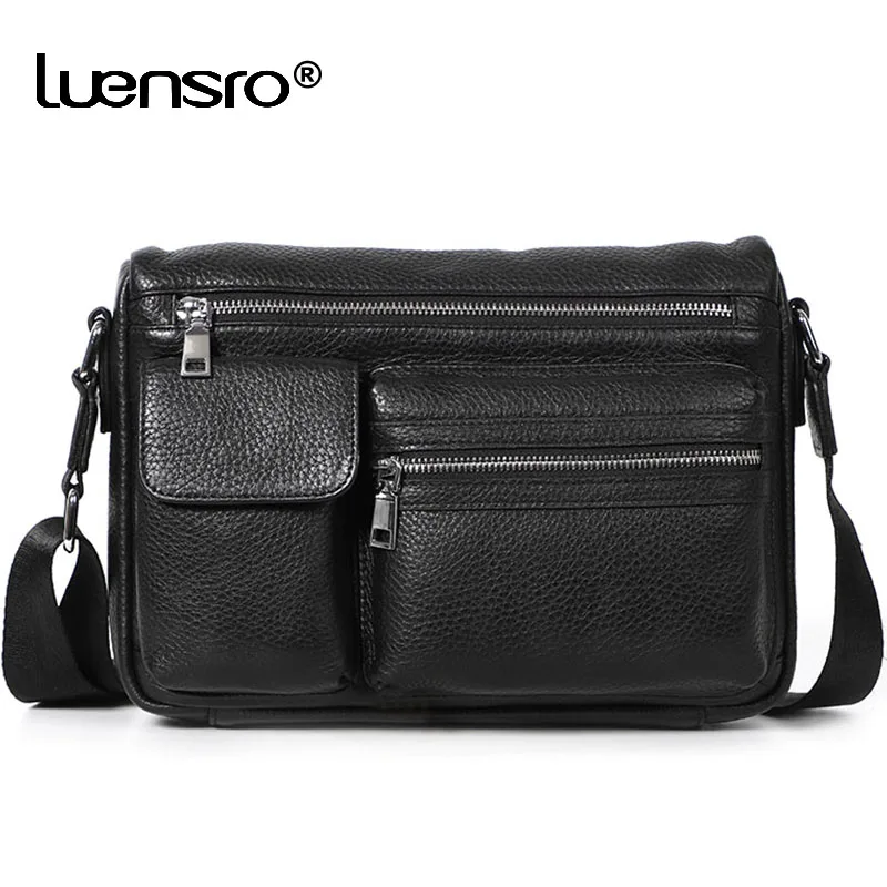 Мужская сумка через плечо из натуральной кожи винтажная сумка-мессенджер 100% |
