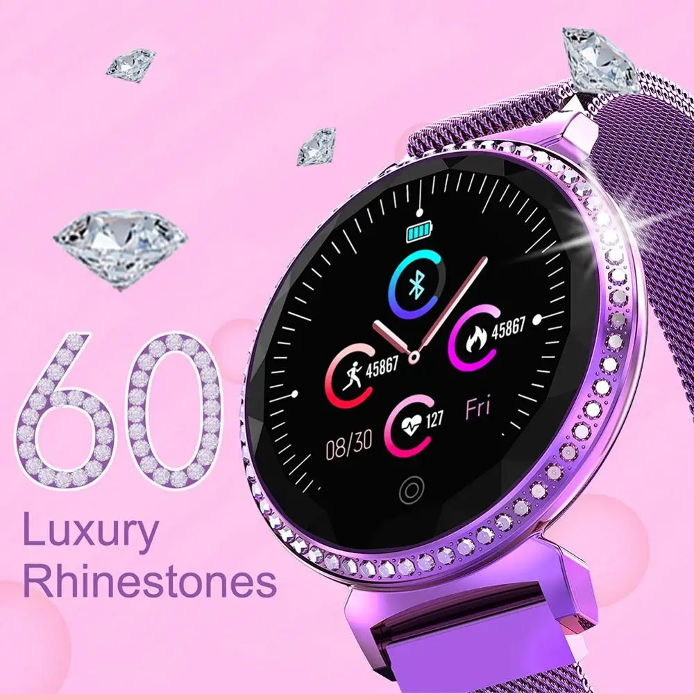 Nennbo Women Smart Watch MC11 Luxury Rhinestone Smart Band Heart Rate Blood Pressure Monitor Female Message Reminder Bracelet Nennbo Women Smart Watch MC11 Luxury Rhinestone Smart Band Heart Rate Blood Pressure Monitor Female Message Reminder Bracelet