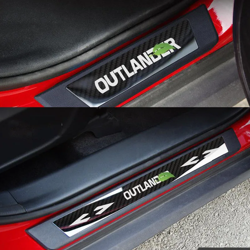 

Car Styling For Mitsubishi Outlander Accessories Door Sill Protector Scuff Plates Stainless Steel Door Pedal Stickers 2013-2019