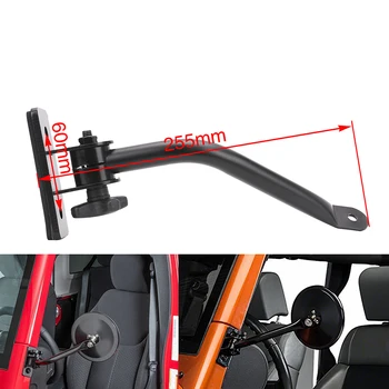 

2 Pairs Round Side Rear View Mirror for 97-17 Jeep Wrangler Right & Left