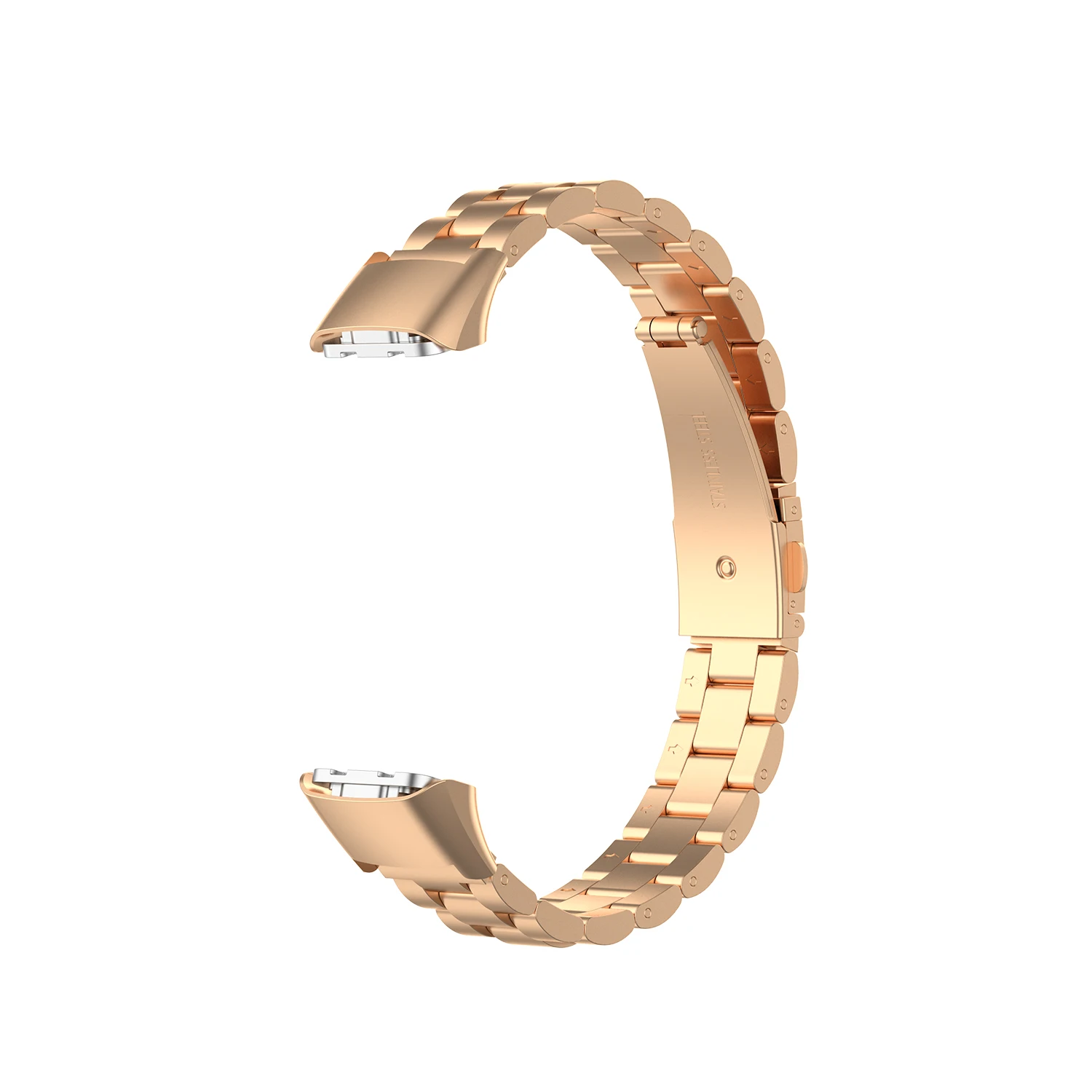 gold Средний размер унисекс для samsung Galaxy Fit SM-R370 ремешок для часов Смарт часы три Бусы из нержавеющей стали ремешок Smartwatch аксессуары - Цвет: gold