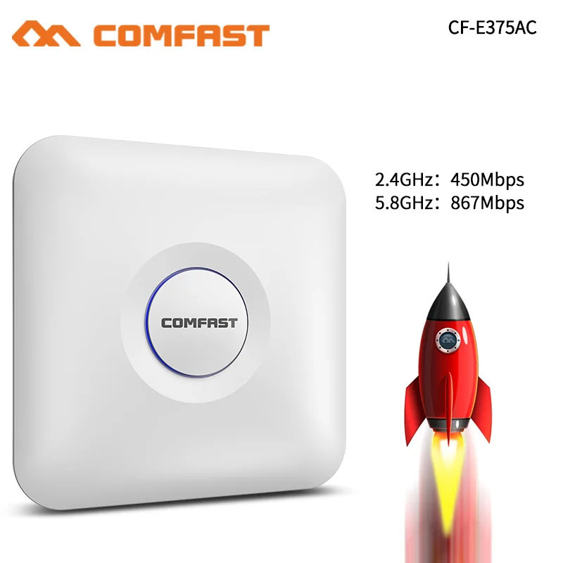 Comfast High Power 1300Mbps Dual Band Wireless Ceiling AP Gigabit WAN LAN Ethernet POE Port Wireless 3