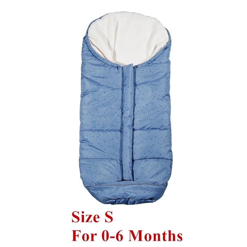 Новинка года; Детские спальные мешки для коляски; зимний теплый конверт для новорожденных детей 0-24 м; ветрозащитные спальные мешки-коконы для младенцев - Цвет: Blue S(0-6M)
