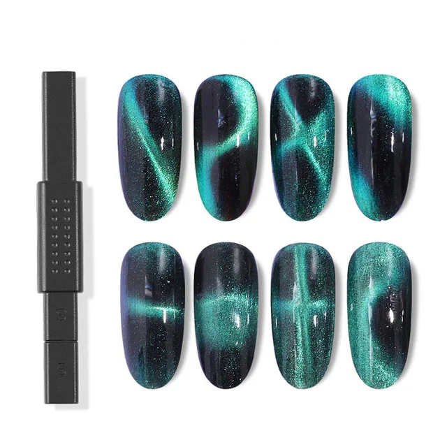 1 pcs Magnet 1 коробка 9D Galaxy кошачий глаз порошок для ногтей пигмент Хамелеон для использования с магнитом зеркало для ногтей блестящая пудра Пыль Маникюр украшения ногтей - Цвет: 1 pcs Magnet