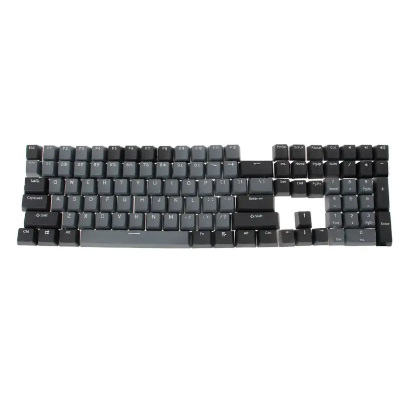 Черно серые смешанные толстые клавиши Dolch PBT 108 колпачки OEM Вишневый профиль