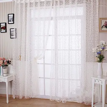 

Multi-colors Yarn Curtain Window Door Tulle Curtains For Living Room Bedroom Modern Treatments Voile Curtains Dropshipping New