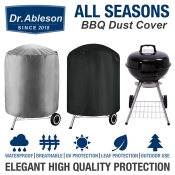 

All-purpose 190T/210D Waterproof Cloth BBQ Grill Cover Barbeque Outdoor Anti Dust Rain Sun Protector Sliver Black Storage Bag