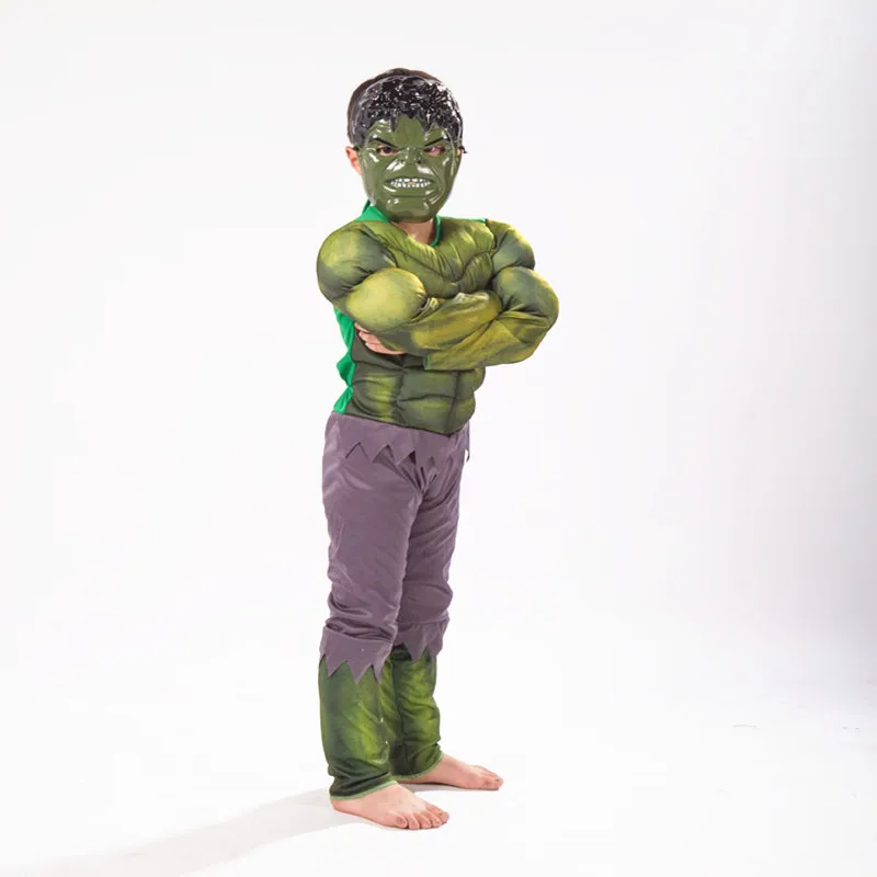 4-12Y Boys Hulk Muscle Cosplay Clothing Kids Halloween Carnival Animation Carnival Costumes Gift Mask 4-12Y Boys Hulk Muscle Cosplay Clothing Kids Halloween Carnival Animation Carnival Costumes Gift Mask