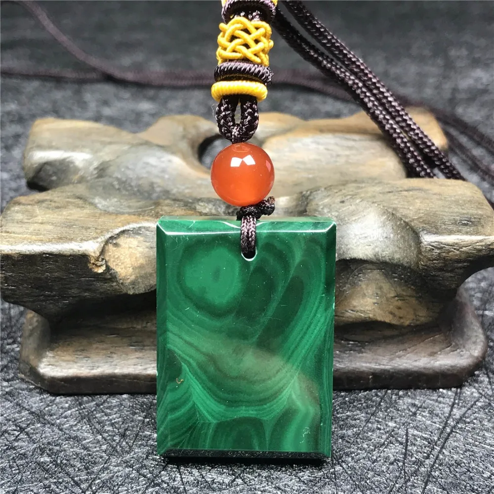 Malachite Pendant Necklace (25)