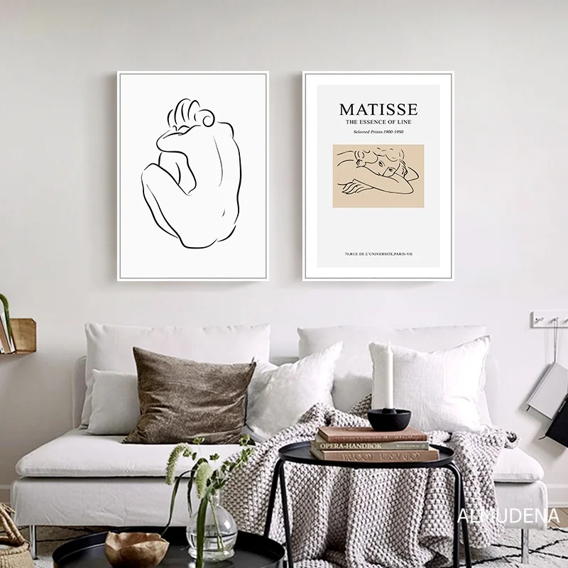 Простые Модные Современные эскизные фигурки Matisse стильные украшения для дома
