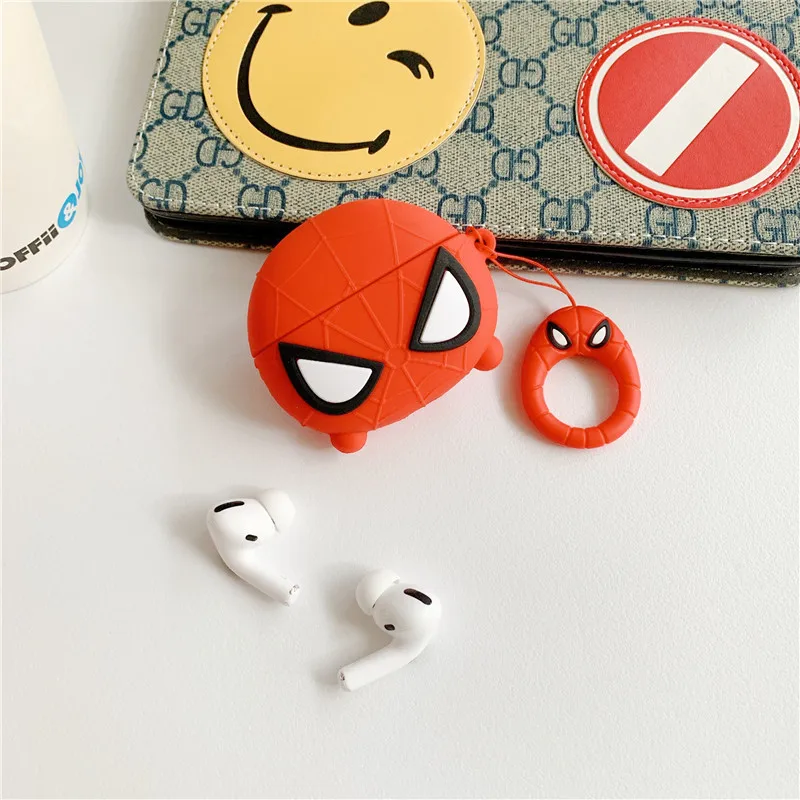 Силиконовый чехол с 3D рисунком Marvel для Apple Airpods Pro, bluetooth-наушники, противоударный защитный чехол, беспроводной чехол для наушников s
