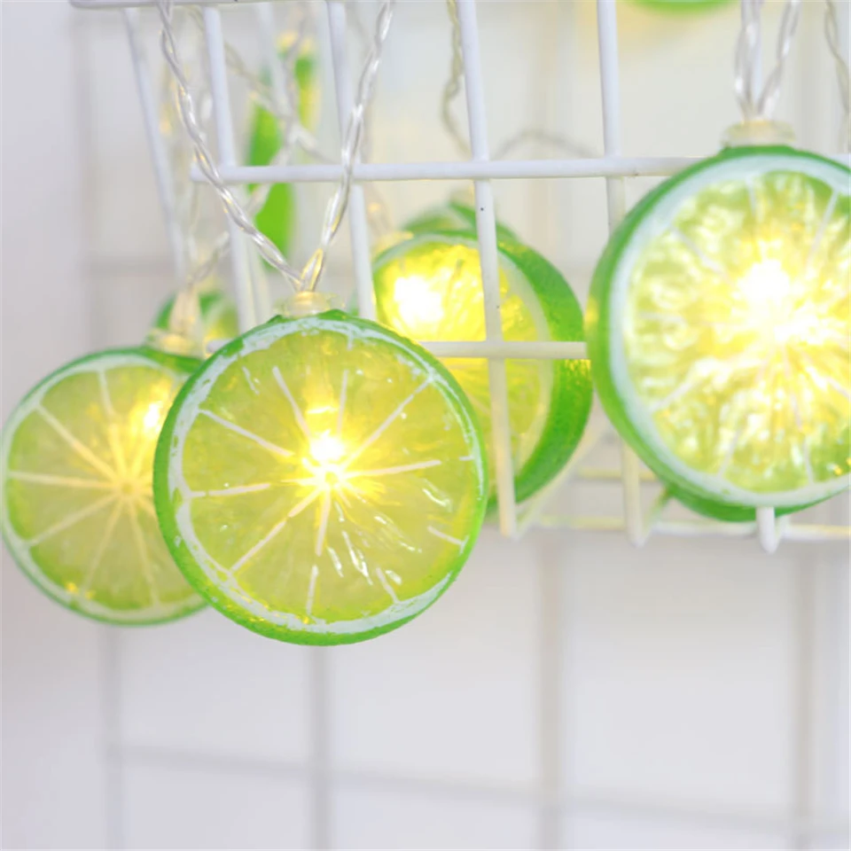 Lemon LED ночник AA чехол для батареи фрукты теплый белый 1 5 м 10 светодиодов/3 20