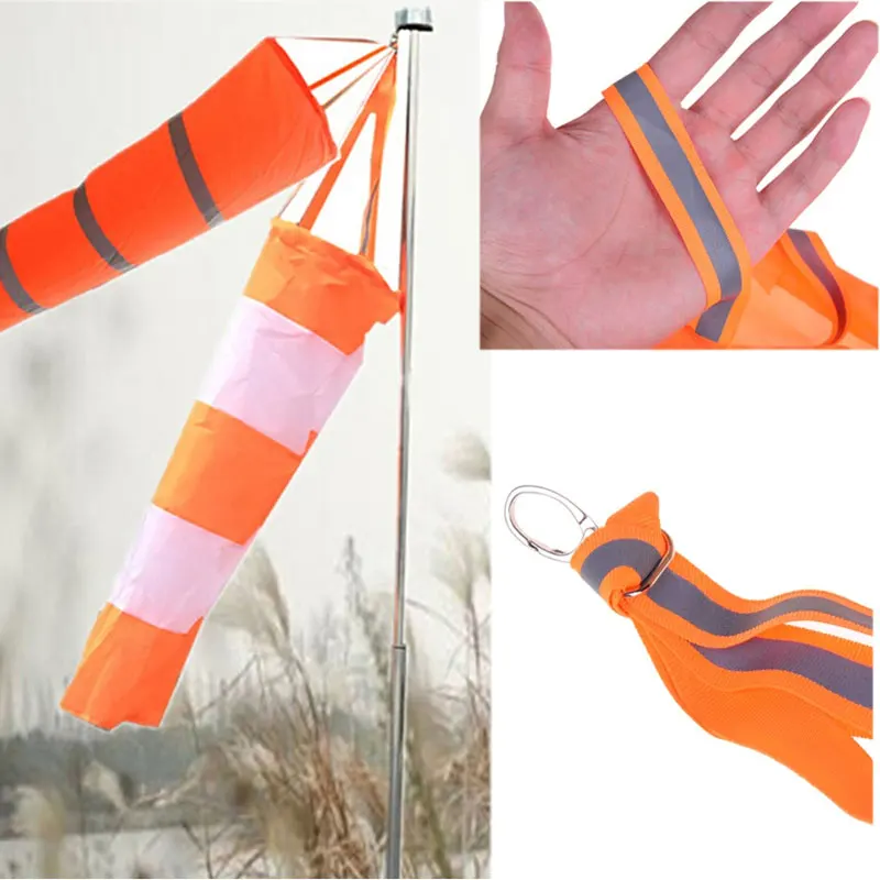 Airport Windsocks Rip-Stop Outdoor Rainbow Wind Measurement Sock Bag with 