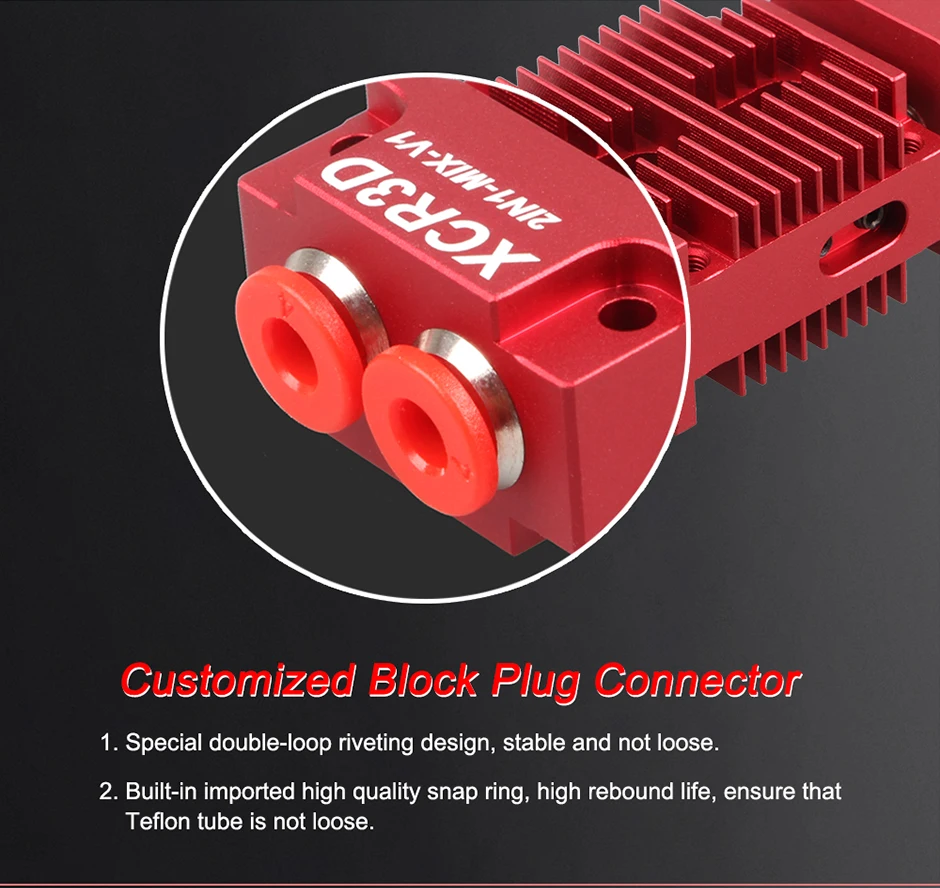 3DSWAY 3D-принтеры Запчасти 2IN1-MIX-V1 Hotend 2 в 1 из смешанный цвет Hotend 1,75 мм накаливания экструдер Bowden в 12 V/24 V для Titan MK8