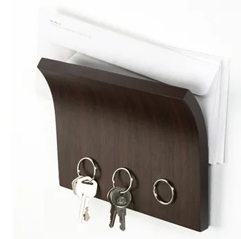 

Wooden Magnet Multifunctional Storage Rack Key Rack Storage Device Wall-mounted Log Key Ring Strong Magnetic Hook Suction Cup