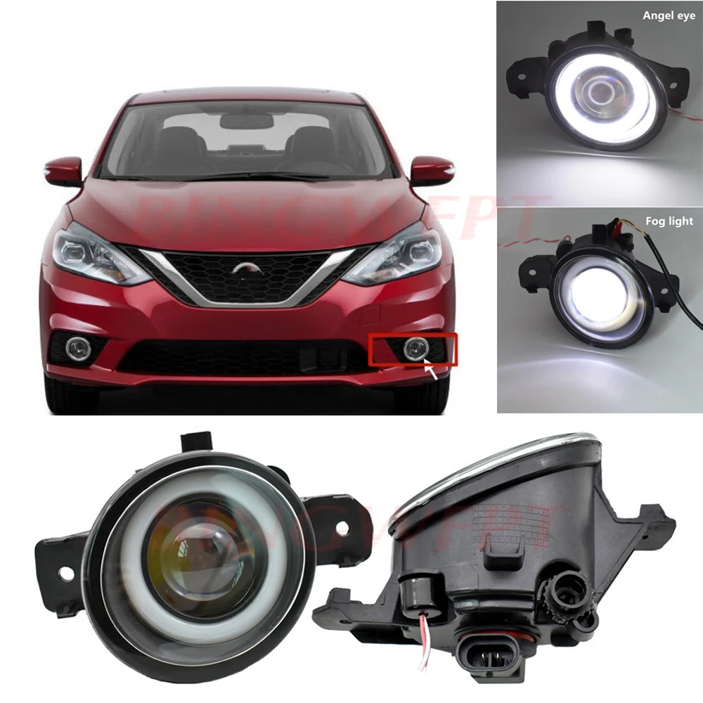 2PCS Fog Lamp Assembly Super Bright LED Fog Light For Nissan X-Trail T30 Qashqai Pathfinder Primera March Altima Sylphy