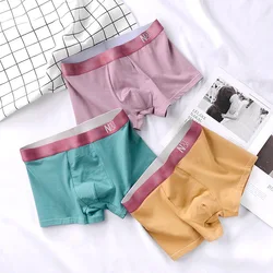 New Large Size Men Boxer Underwear Stretch 4 Set Soft Cotton Elasticity Breathable Comfortable Close-Fitting Man Panties Shorts