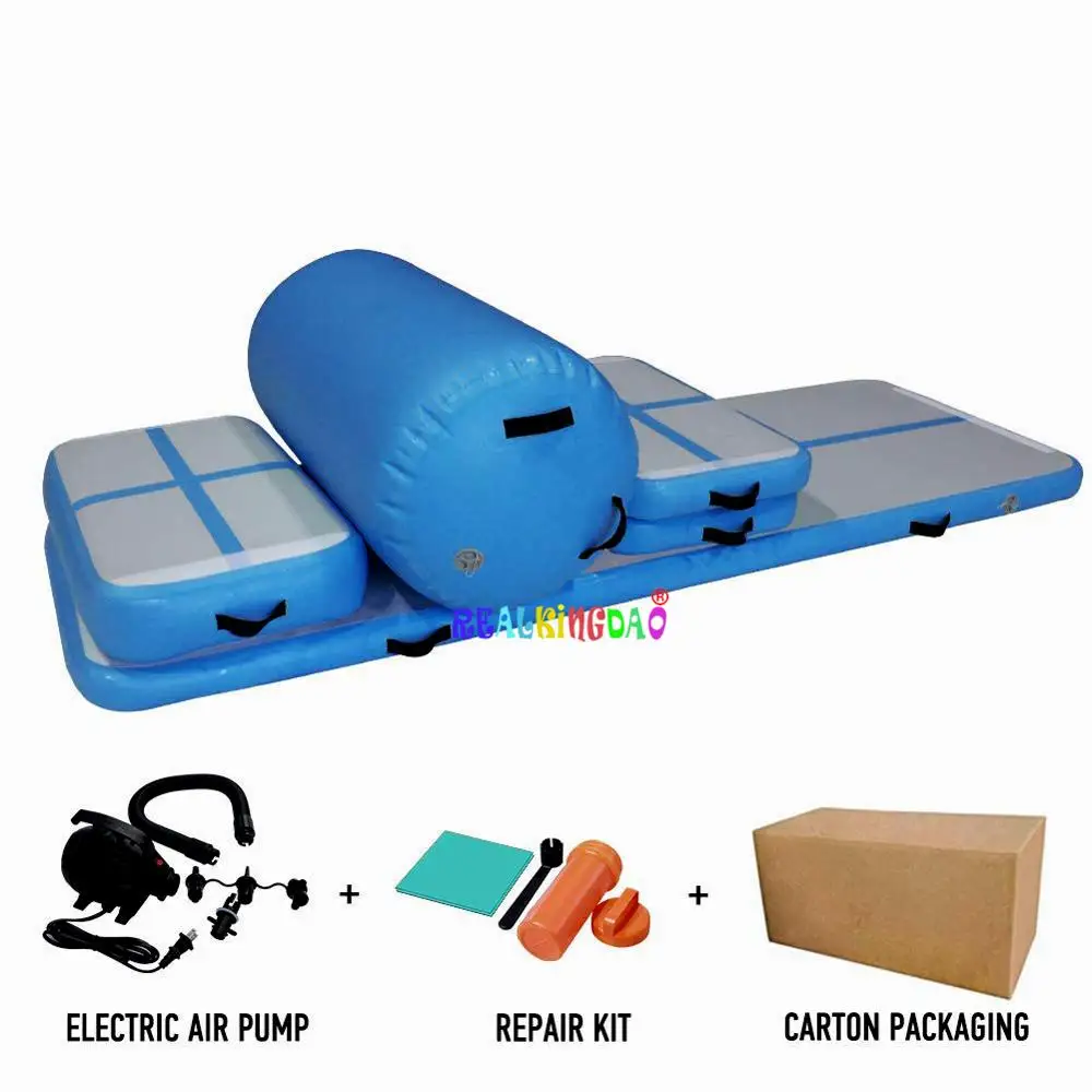 6 шт. набор надувной матрац воздушный герметичный DWF надувной воздушный барабанный трек для продажи, Airtrack гимнастический бесплатно