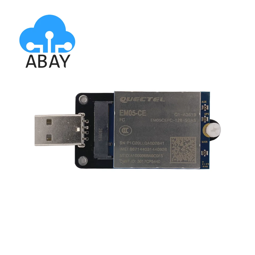 Quectel EM05-CE EM05CEFC-128-SGAS FDD-LTE/TDD-LTD 4G LTE Cat4 Module With M.2 NGFF to USB Adapter Board Nano SIM Slot |