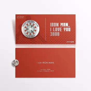 

Newcosmile Marvel The Avengers Iron Man Tony Arc Reactor Metal Badge Brooch Pin Gift Strap Cosplay Limited phone belt