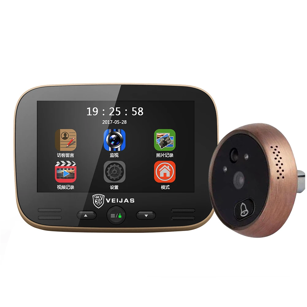 

Motion Detection Door Camera Video 4.3 Inch Color Screen Professional Security Digital Peephole Viewer Night Vision Doorbell