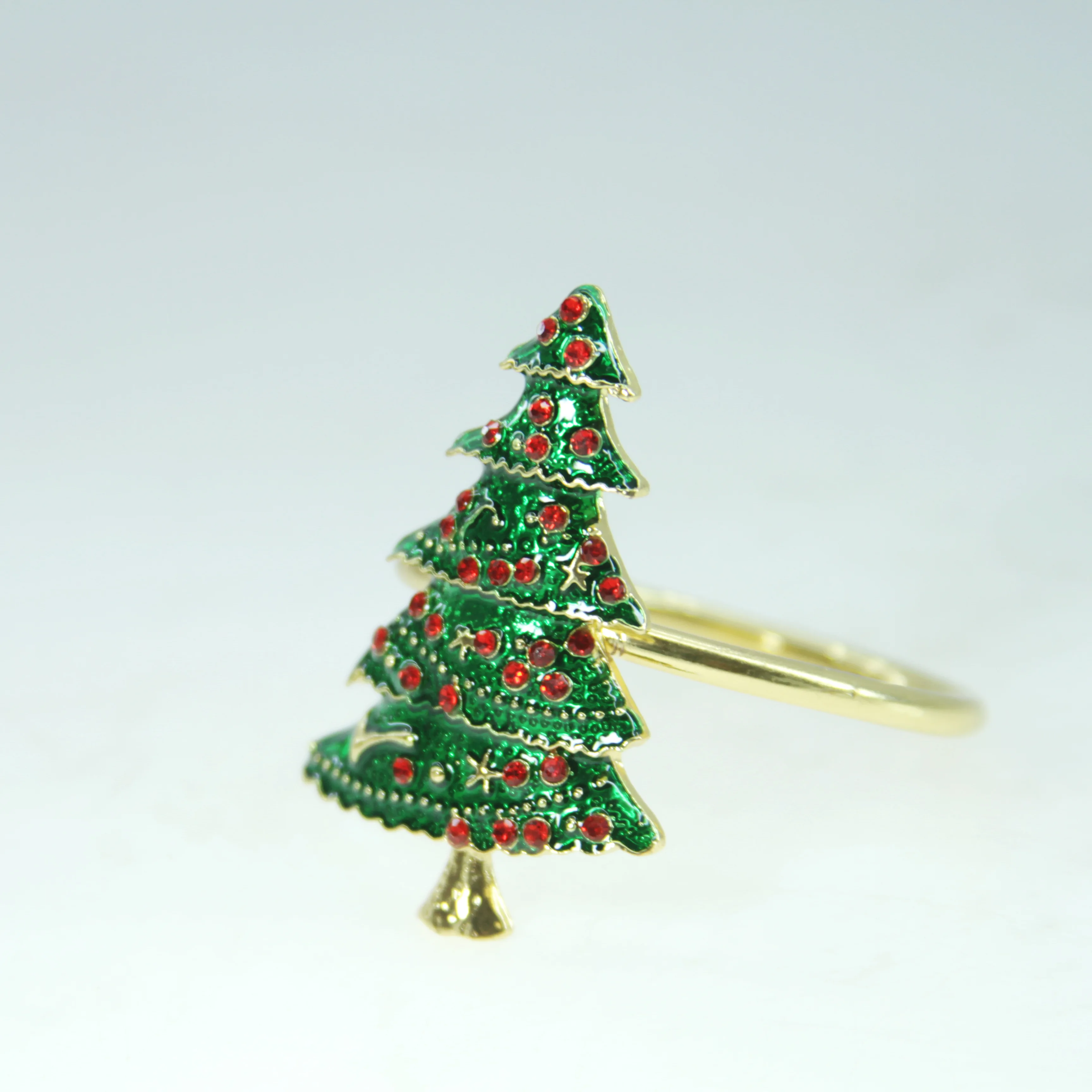 free shipping christmas tree napkin ring bulk holder for holidays 12 pcs qn19090401 |