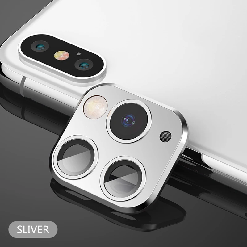 Для iPhone X XR XS MAX закаленное стекло+ металлическая задняя линза защитное кольцо для камеры Защитная пленка для экрана для iPhone 11 11 Pro Max