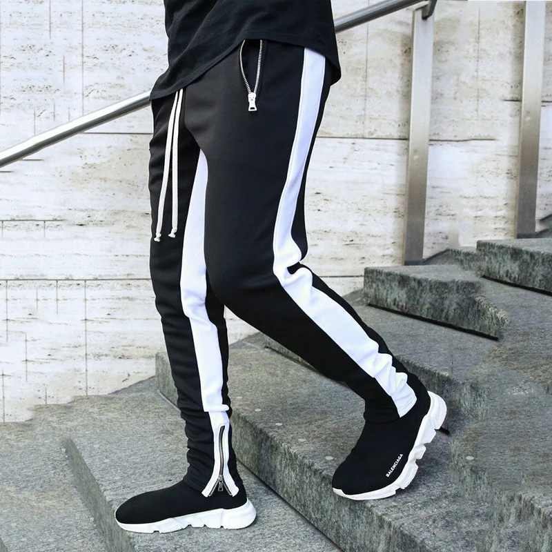

Mens Joggers Casual Pants Fitness Men Sportswear Tracksuit Bottoms Skinny Sweatpants Trousers Black Gyms Jogger Track Pants