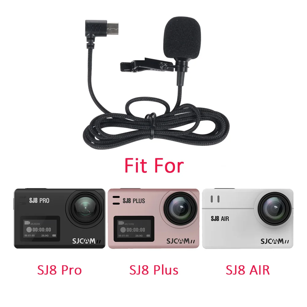 Оригинальный SJCAM SJ8 SJ9 аксессуары Type C разъем внешний микрофон для серии Strike Max 4K