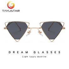 TIIYU New Punk Sunglasses Women Triangle Oculos New Vintage Glasses Openwork Metal Frame Fashion Sun Glasses Men Okulary
