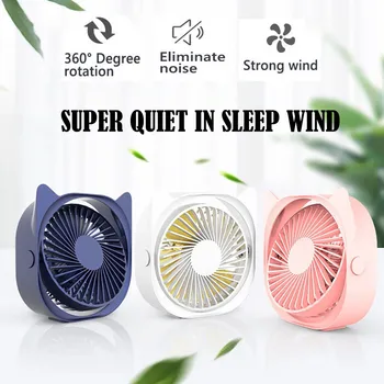 

Cute Cat Mini Fan Desktop Small Portable Hand Fan Usb Rechargeable 3-Speed Wind Adjustable Mini Fan For Office Computer 513#2