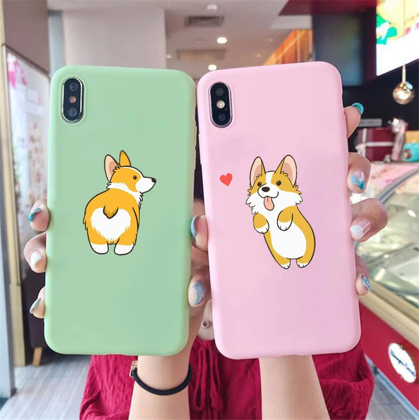 Corgi мобильный телефон чехлы для iPhone 6s 7 8 Plus X XS MAX XR чехол смешная милая собака