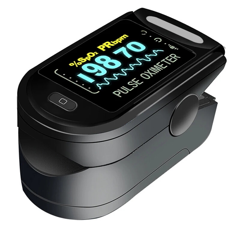 Medical Blood Oxygen Monitor Finger Pulse Oximeter Oxygen Saturation SPO2 Monitor LED Digital multi-color display afbeelding