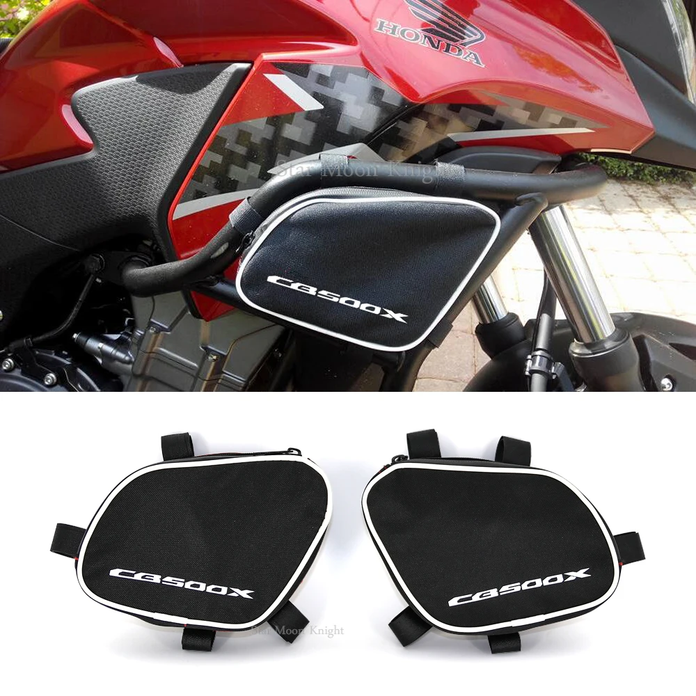 Motorcycle Bumper Frame Bags Repair Tool Placement Waterproof Bag Package Toolbox For Honda CB500X CB 500 X 2013 - 2018 2017 2021 new logo cb500x motorcycle cnc high quality front brake fluid reservoir cap cover for honda cb500x cb500 x 2013 2014 2020