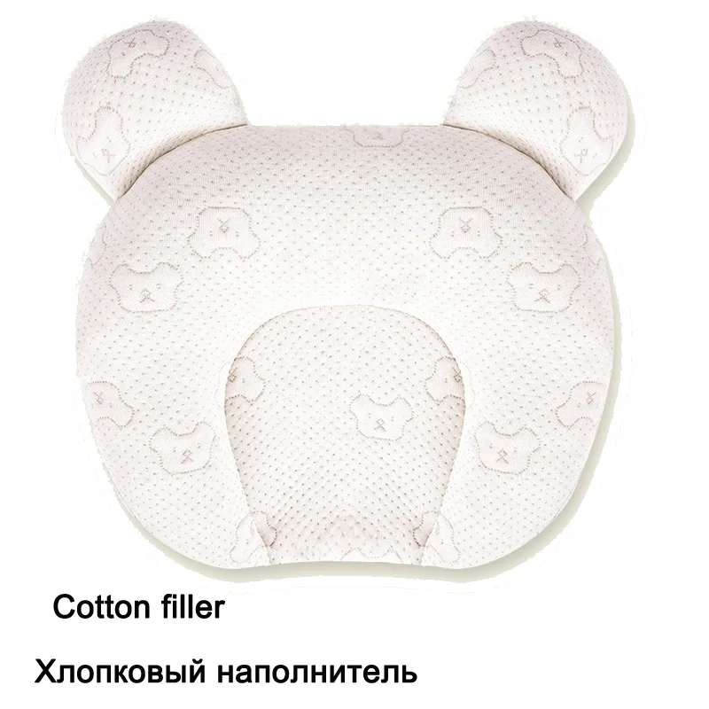Baby Pillow Memory Foam Newborn Nursing Pillow 0-2 Years Safety Odorless Baby Pillow Cartoon Print Bedding Infant - Цвет: Розовый