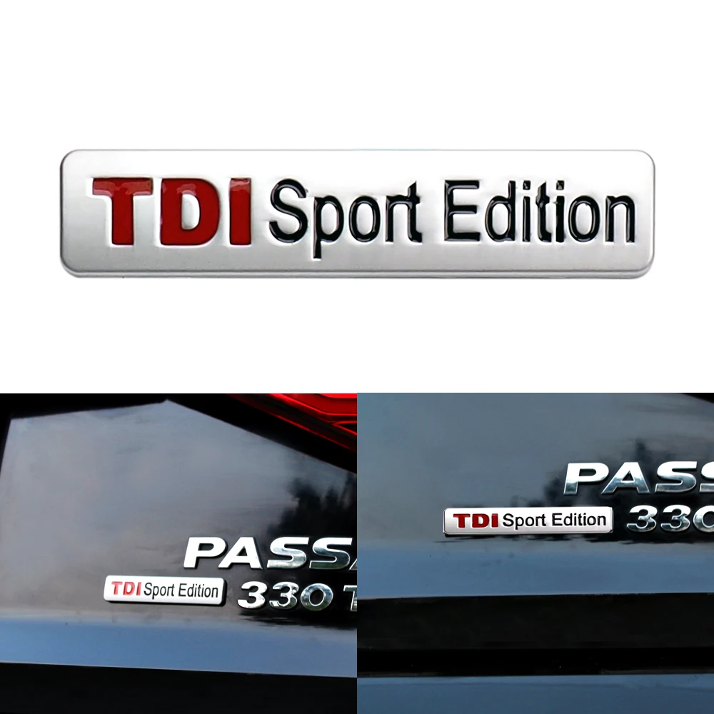 TDI Sport Edition Emblem Sticker Rear Trunk Sticker for Volkswagen VW
