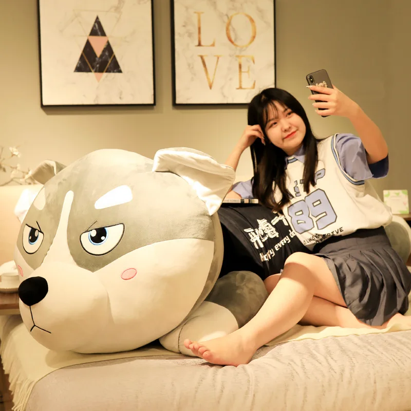 

Doll Husky Doll Cute Two Ha Plush Toy Dog Bear GIRL'S Pajama Pillow zhang tiao zhen Doll