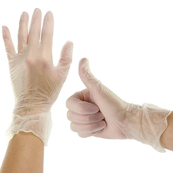

Disposable Vinyl Gloves Powder Free Plastic, Clear,Allergy Free, Latex Free, Small 200 Pack