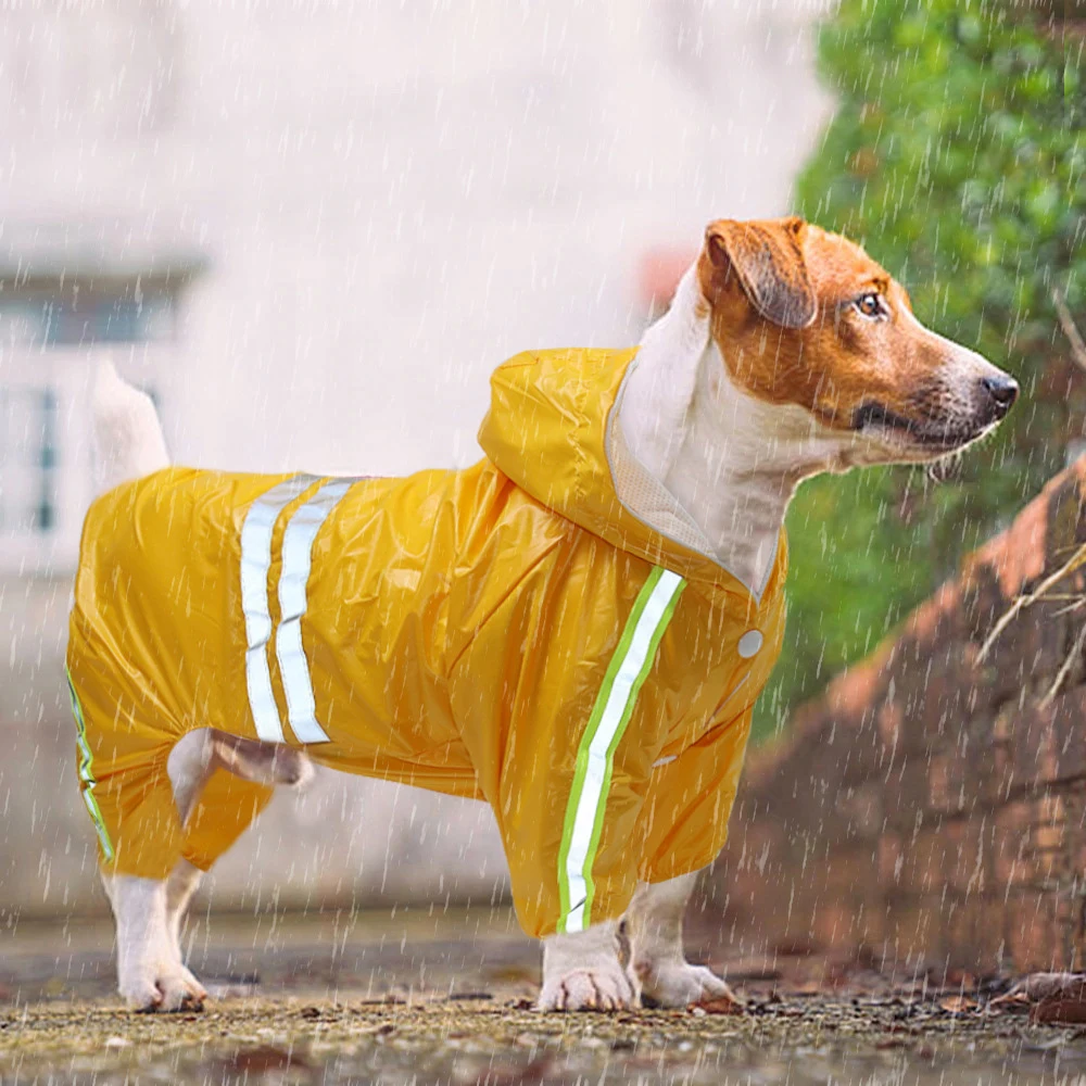 

Reflective Pet Dog Raincoat Waterproof Jumpsuit Rain Coat Sunscreen Dog Outdoor Clothes Jacket for Dog Pet Supplies S-5XL