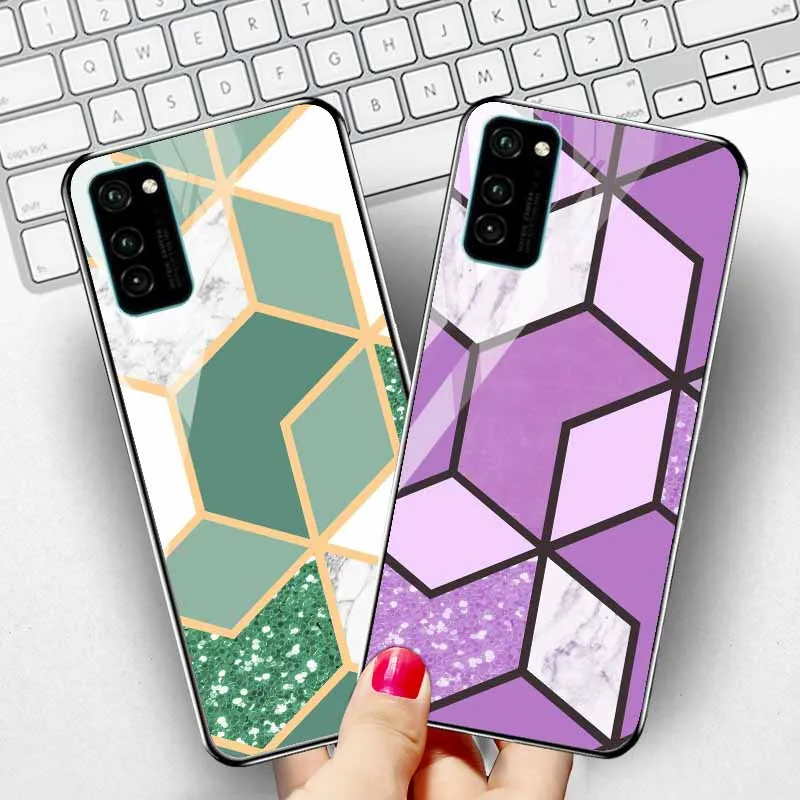 For Huawei P40 Pro Plus P Smart Z 2020 Case Temperend Glass Soft Fundas For Huawei P30 Pro P40 Lite Y5P Y6P Y7P Y8P Cases Cover
