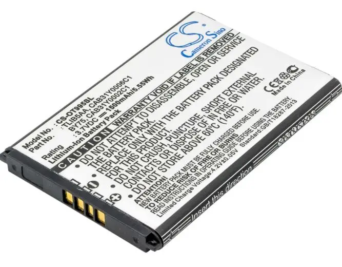 Cameron sino 1500 мАч батарея для ALCATEL One Touch 993D сенсорный 995 OT-993D 995 995 ультра BY75 CAB150000SC1 CAB31Y0002C1