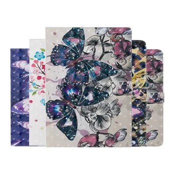 

3D Flower Print PU Leather Case For New iPad mini 5 2019 7.9 inch Smart Cover For iPad Mini 1 2 3 4 5 Funda tablet case Film