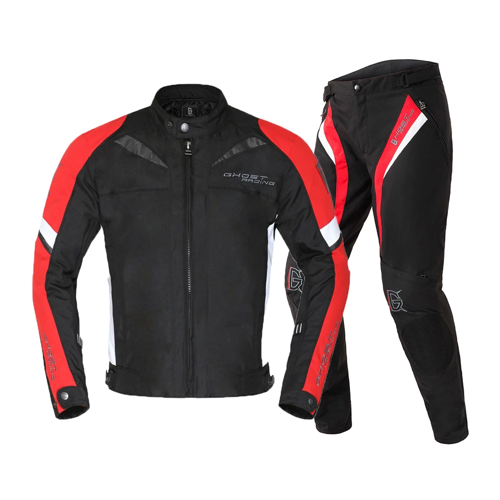 GHOST RACING moto rcycle куртка водонепроницаемая Мото куртка+ мото rcycle брюки ветрозащитный гоночный костюм для верховой езды со съемным Linner - Цвет: GR-Y-01 RD Set