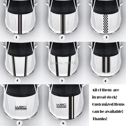 New Styling WRC FIA World Rally Championship Stripe Car Hood Covers Vinyl Racing Sports Decal Head Car Sticker Car Accessories