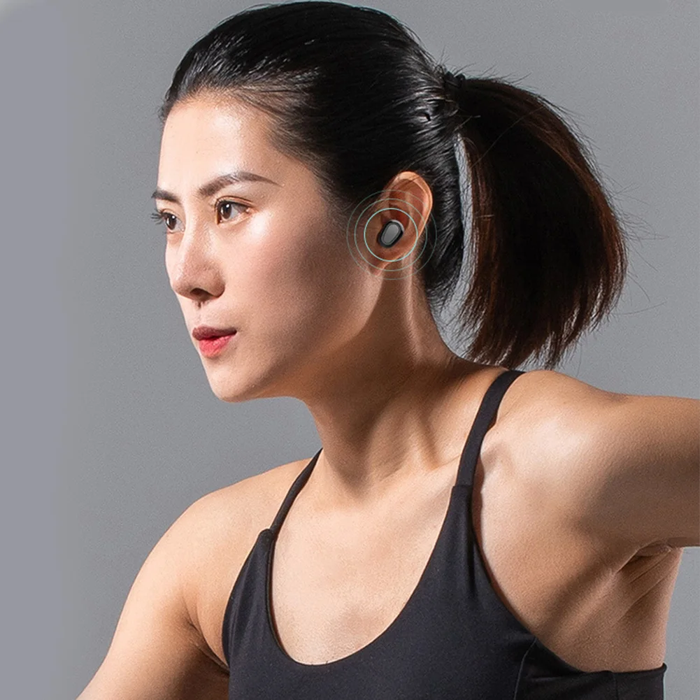 Noise Cancelling Mini Music TWS Bluetooth 5 0 IPX5 Waterproof LED Power Dispaly Charging Box Gaming Wireless Earbuds HiFi Stereo