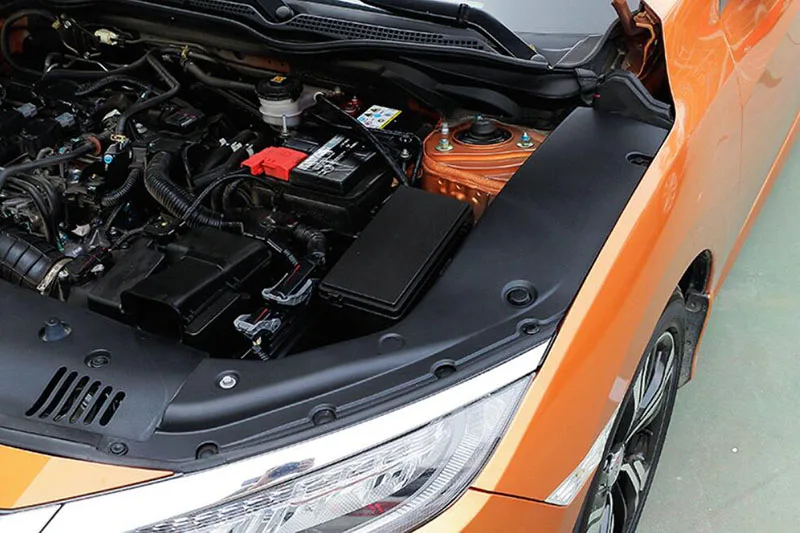 Для Honda Civic 10th Gen Engine Bay боковые панельные крышки L+ R черная крышка двигателя крышка части