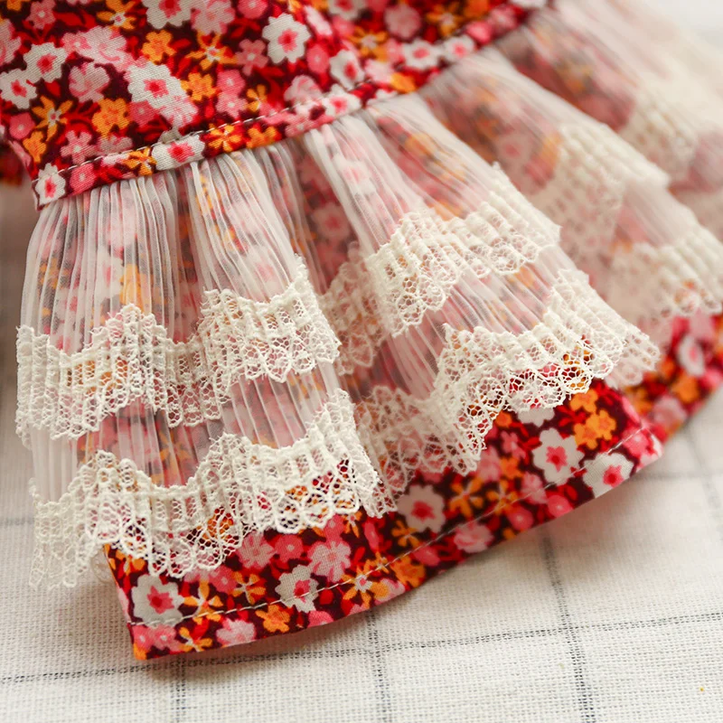 红色小碎花娃娃裙 (7)